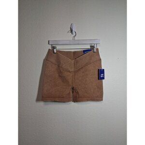 NWT Joy Lab High Rise Shorts Bicycle Athletic Stretchy Casual Brown Size XL